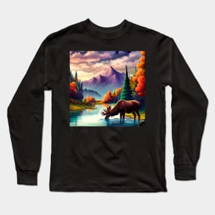 Canada Moose . Long Sleeve T-Shirt